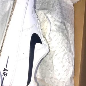All white and black Air Force 1s